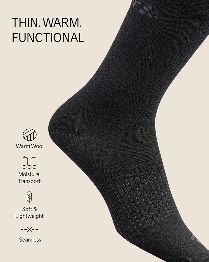 Craft Wool Liner Socken 2er Pack schwarz