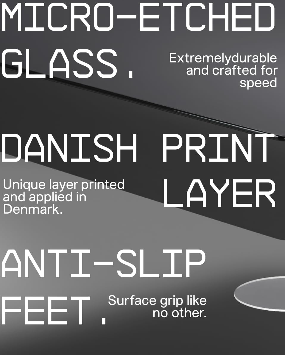 SkyPAD Glas 3.0 XL Gaming Mauspad mit Cloud Logo | Professionelle Grosse Mausmatte | 400 x 500 mm |