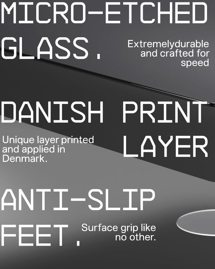 SkyPAD Glas 3.0 XL Gaming Mauspad mit Cloud Logo | Professionelle Grosse Mausmatte | 400 x 500 mm |