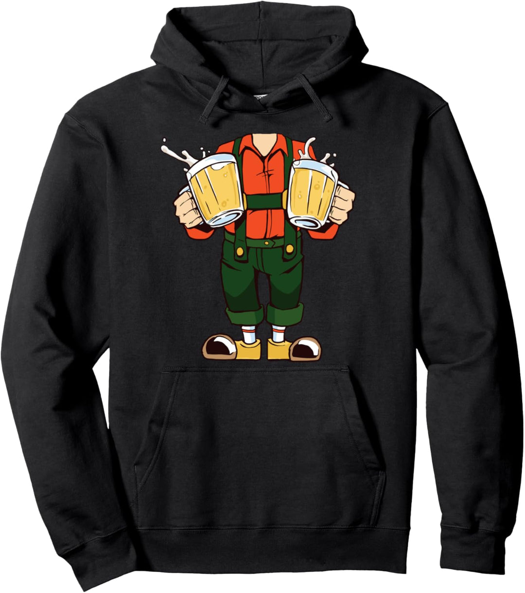 Oktoberfest Lederhosen Kostüm Bier Steins Feier Pullover Hoodie
