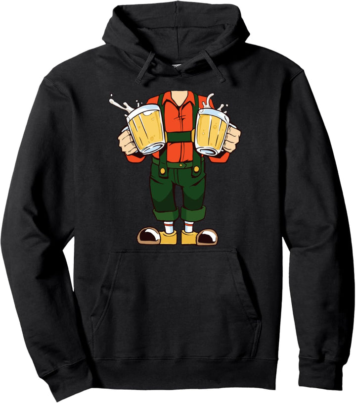 Oktoberfest Lederhosen Kostüm Bier Steins Feier Pullover Hoodie