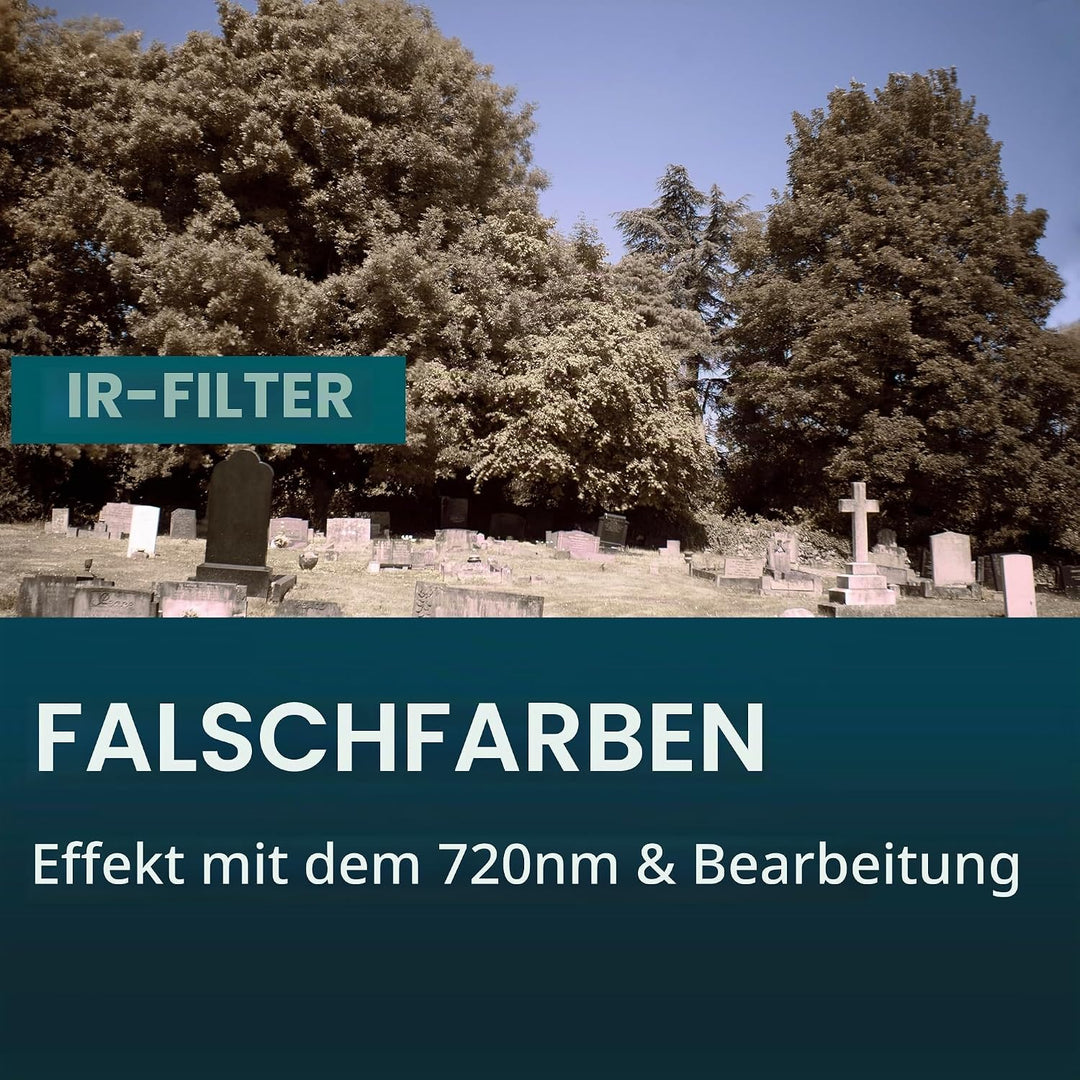 MaD Camera - 52mm R85 IR Infrarotfilter - 850nm Premium DSLR-Objektivfilter für kontrastreiche Schwa