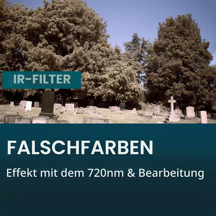 MaD Camera - 52mm R85 IR Infrarotfilter - 850nm Premium DSLR-Objektivfilter für kontrastreiche Schwa