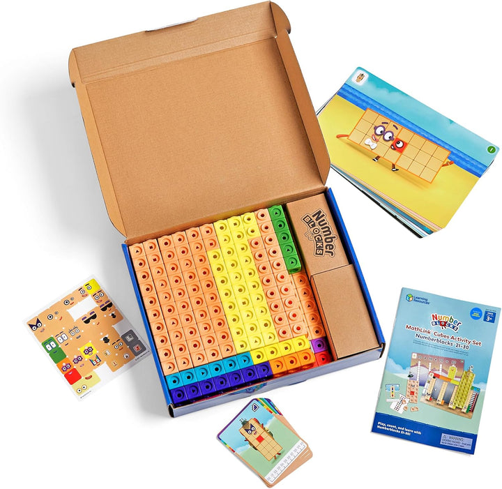 Learning Resources MathLink Cubes Numberblocks 21–30 Aktivitätsset – 235 Würfel & Zubehör zum Bauen