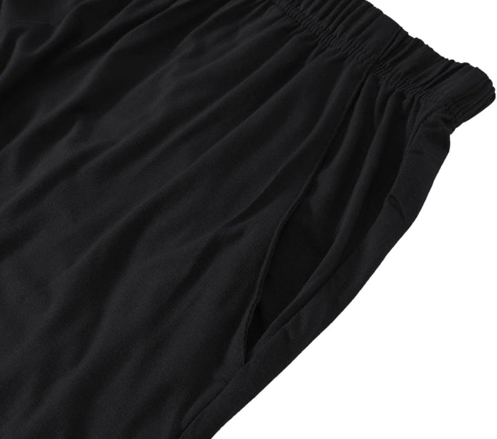 JINSHI Schlafanzughosen Modal Kurz Pyjamahose Nachtwäsche Schlafshorts für Herren M 2er Pack-12, M 2