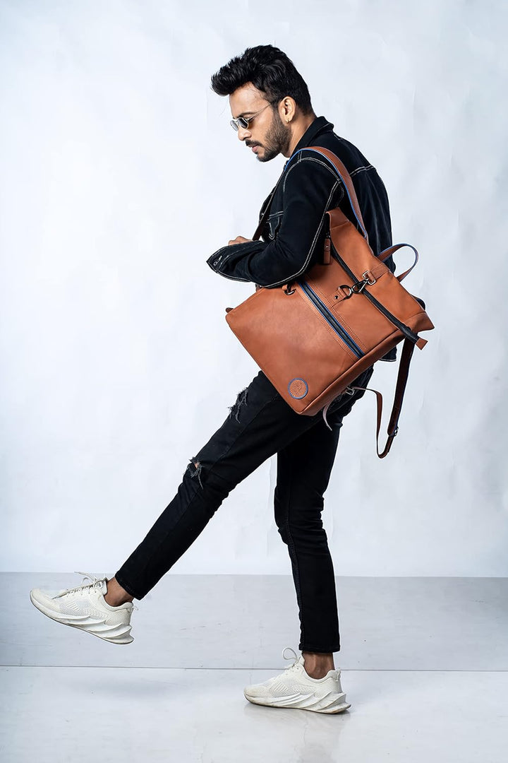 MiTASCH Trend Rucksack Damen mittel ruck sack leder Braun Lederrucksack Büffelleder Ziegenleder Lede