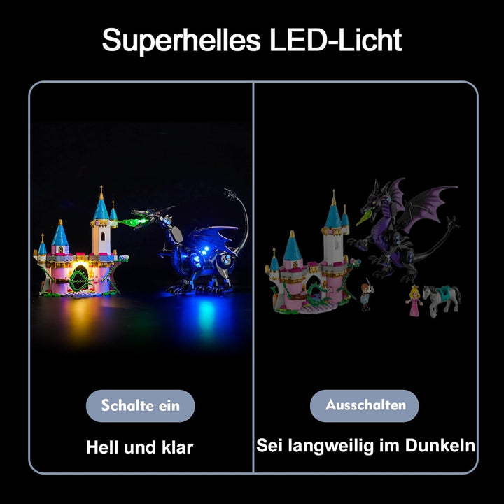 Licht-Kit Set für Lego Maleficent’s Dragon Form 43240 (Kein Lego), Dekorationsbeleuchtungsset für Le