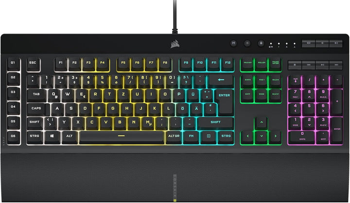 CORSAIR K55 RGB PRO Kabelgebundene Membrantastatur - IP42 staub- Und Spritzwassergeschützt - 6 Makro