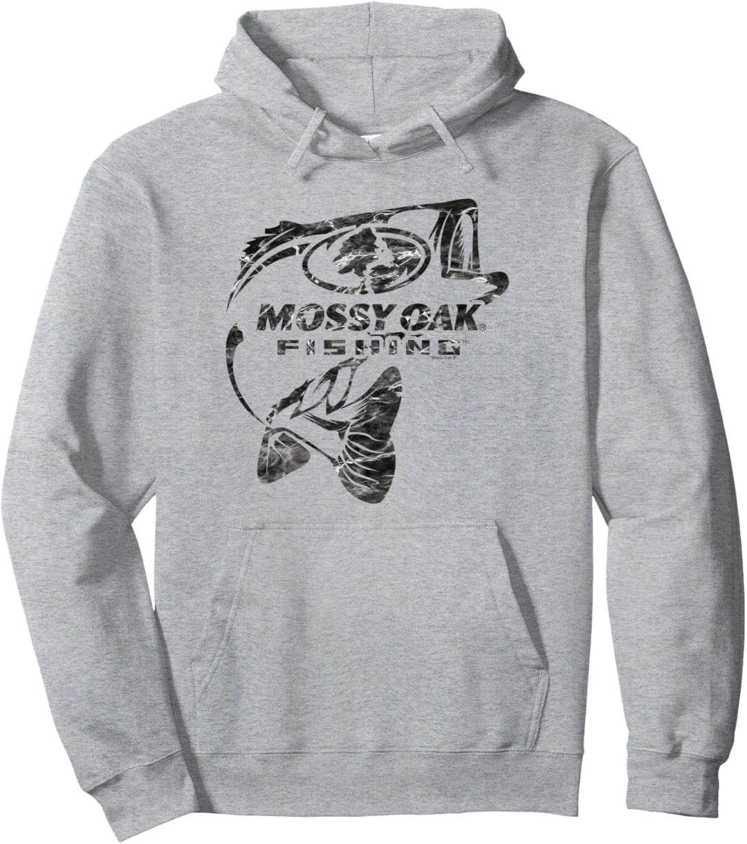Mossy Oak Fishing Bass Open Water Classic Black Logo Pullover Hoodie