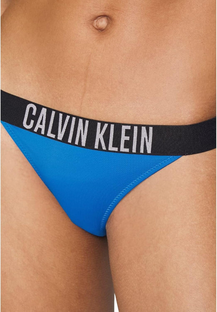 Calvin Klein Damen Brazilian Slip Baumwolle mit Stretch L Blau (Dynamic Blue), L Blau (Dynamic Blue)