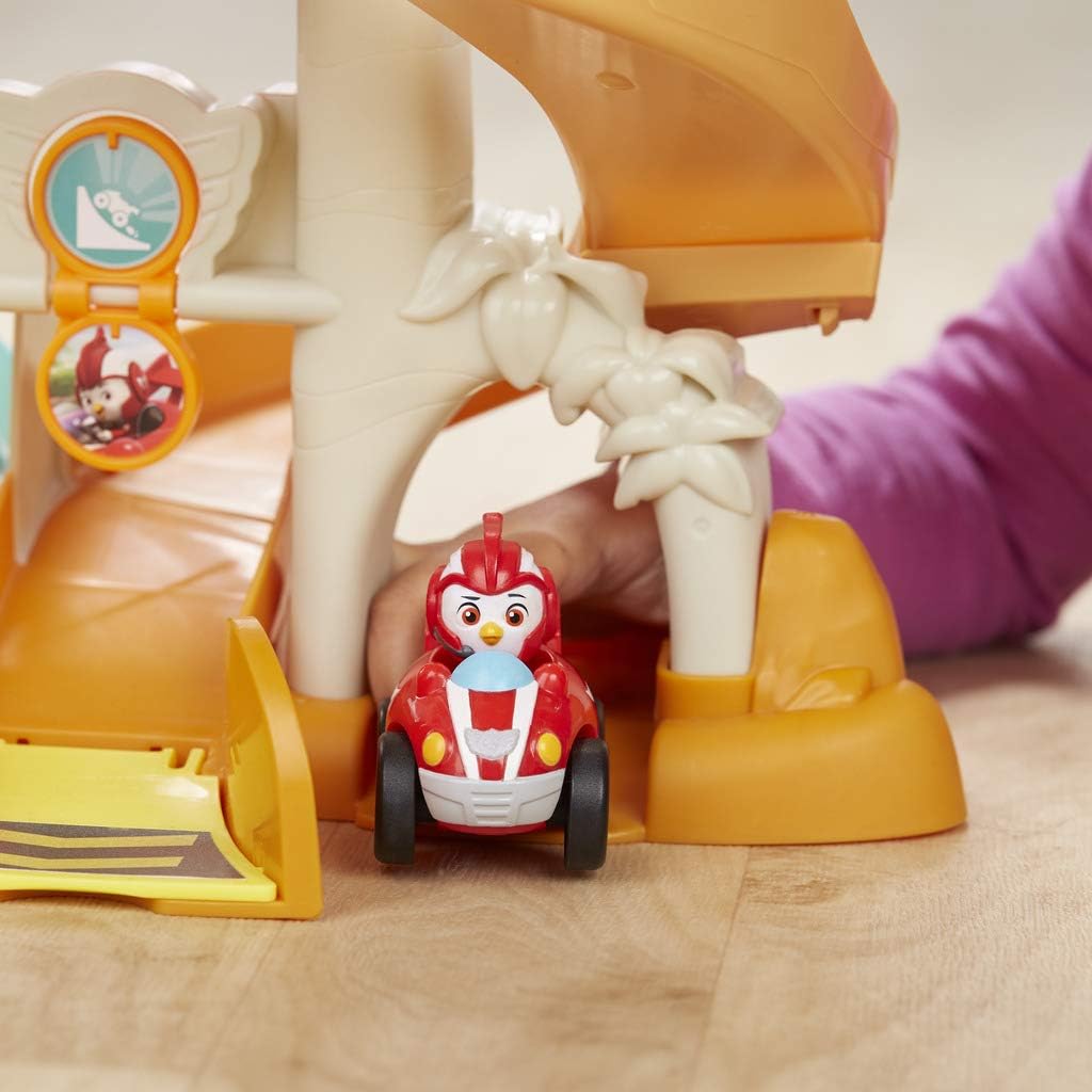 Hasbro Top Wing Turbo-Piste Spielset, enthält Sprungrampe und Starter für zwei Top Wing Flitzer, Spi