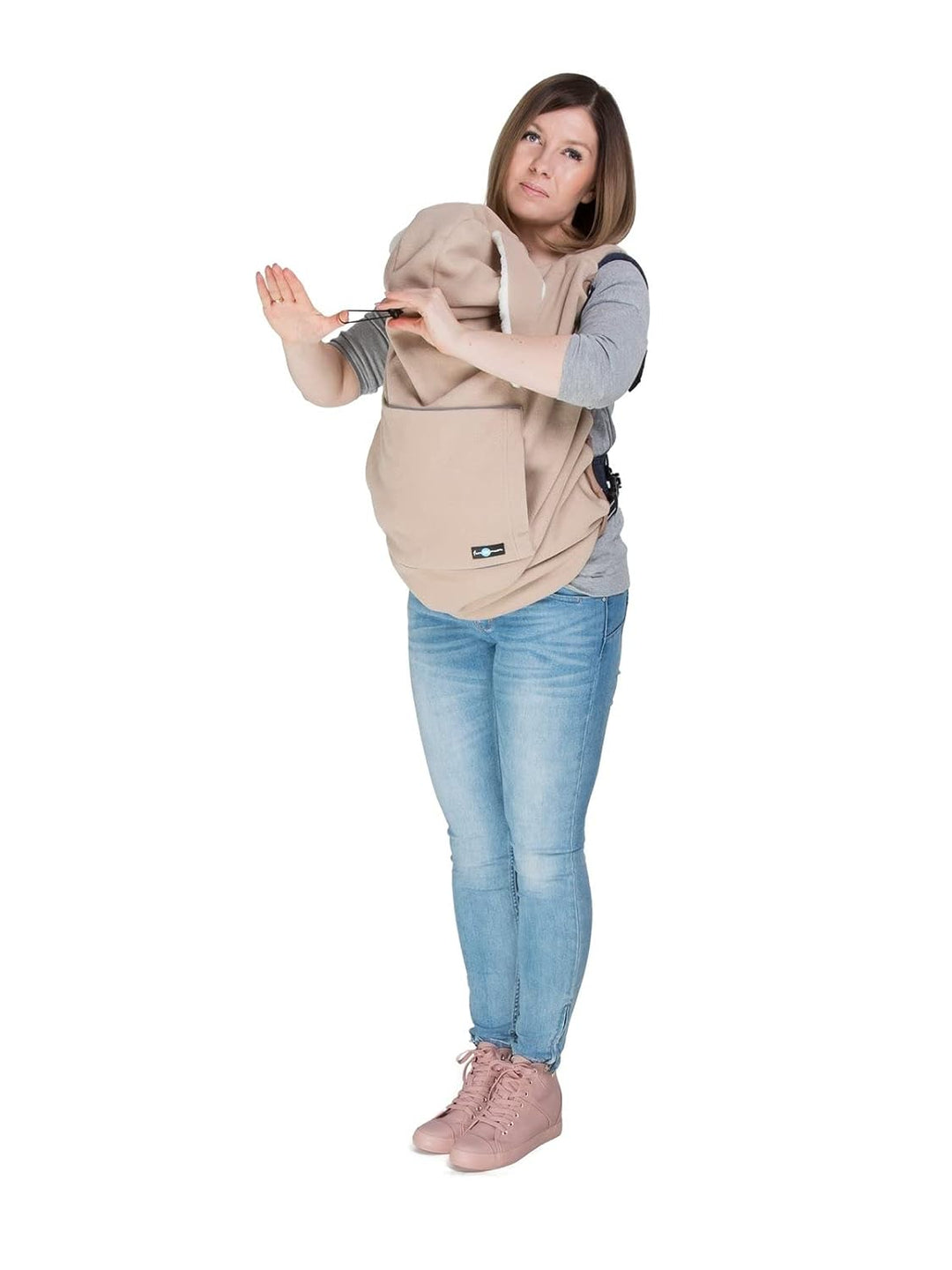 Fleece BABY Tragecover Tragebadeckung BUNNY CAPPUCCINO Beige, Beige