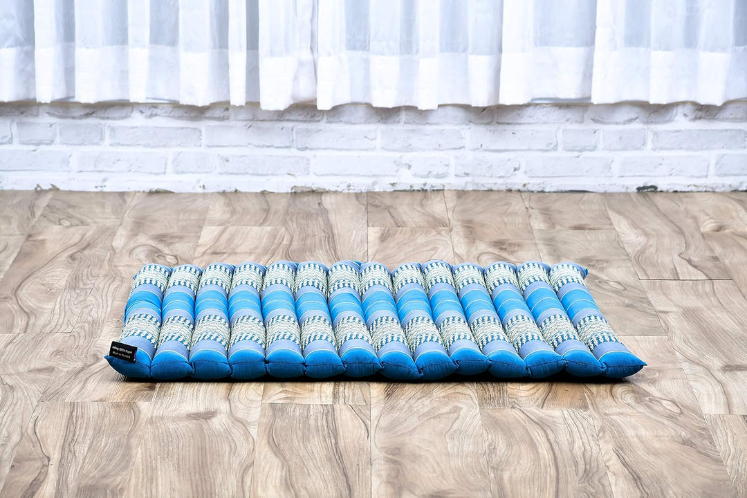 Leewadee Zabuton Rollbare Meditations-Matte Tragbare Sitzmatte Ökologisches Naturprodukt, Kapok, 69