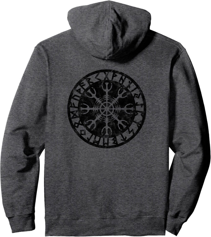 Aegishjalmur Helm of Awe viking Symbol Wikinger Rune Pullover Hoodie