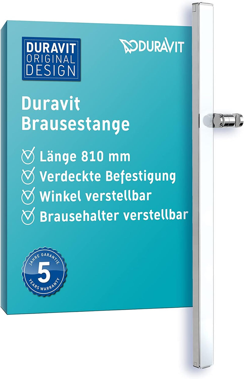 Duravit Universal Duschstange, Brausestange mit höhenverstellbarer Handbrausehalterung, variable Dus