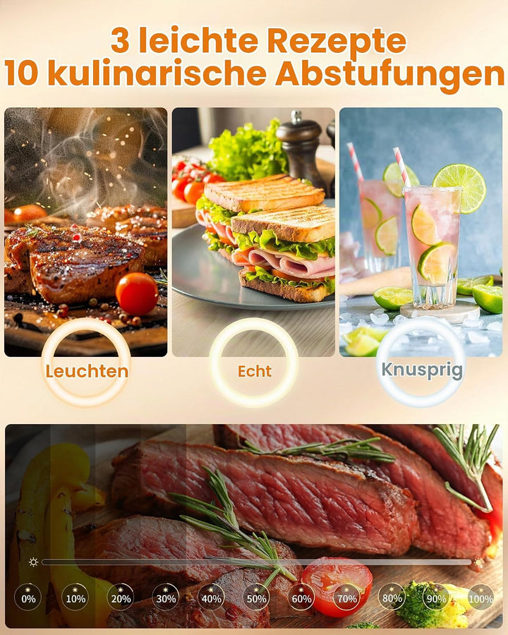 Overhead Stativ Handy mit Ringlicht für Küche – Stabile Ring Light mit 4 Rollen Bremse – Ringlicht m