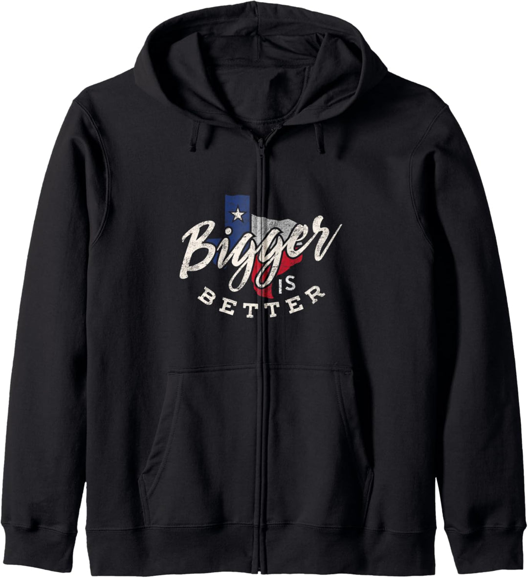 Texas Grösser ist besser lieben Staat Texas Flaggen-T-Shirt Kapuzenjacke
