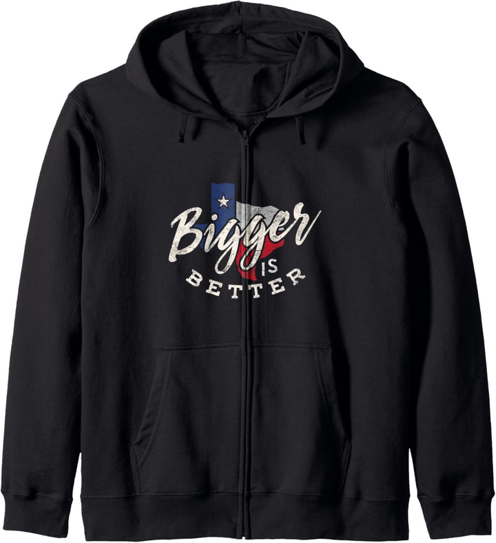 Texas Grösser ist besser lieben Staat Texas Flaggen-T-Shirt Kapuzenjacke
