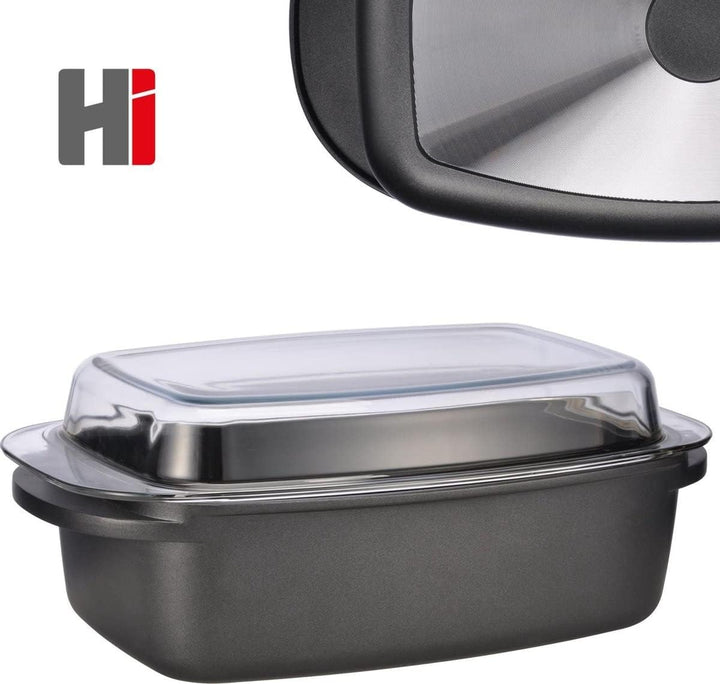 Haushalt International 6 Liter Alu Guss Bräter Alugussbräter Aluguss Bräter Antihaftbeschichtung Dec
