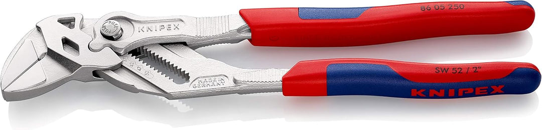 KNIPEX Zangenschlüssel (250 mm) 86 05 250 &amp; 87 02 250 SB Cobra® Hightech-Wasserpumpenzange grau atra