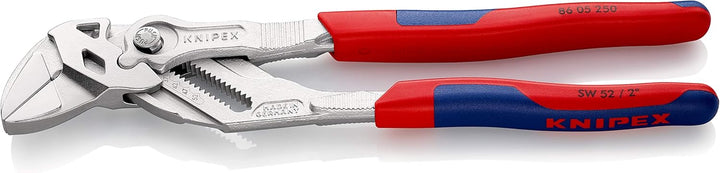 KNIPEX Zangenschlüssel (250 mm) 86 05 250 &amp; 87 02 250 SB Cobra® Hightech-Wasserpumpenzange grau atra
