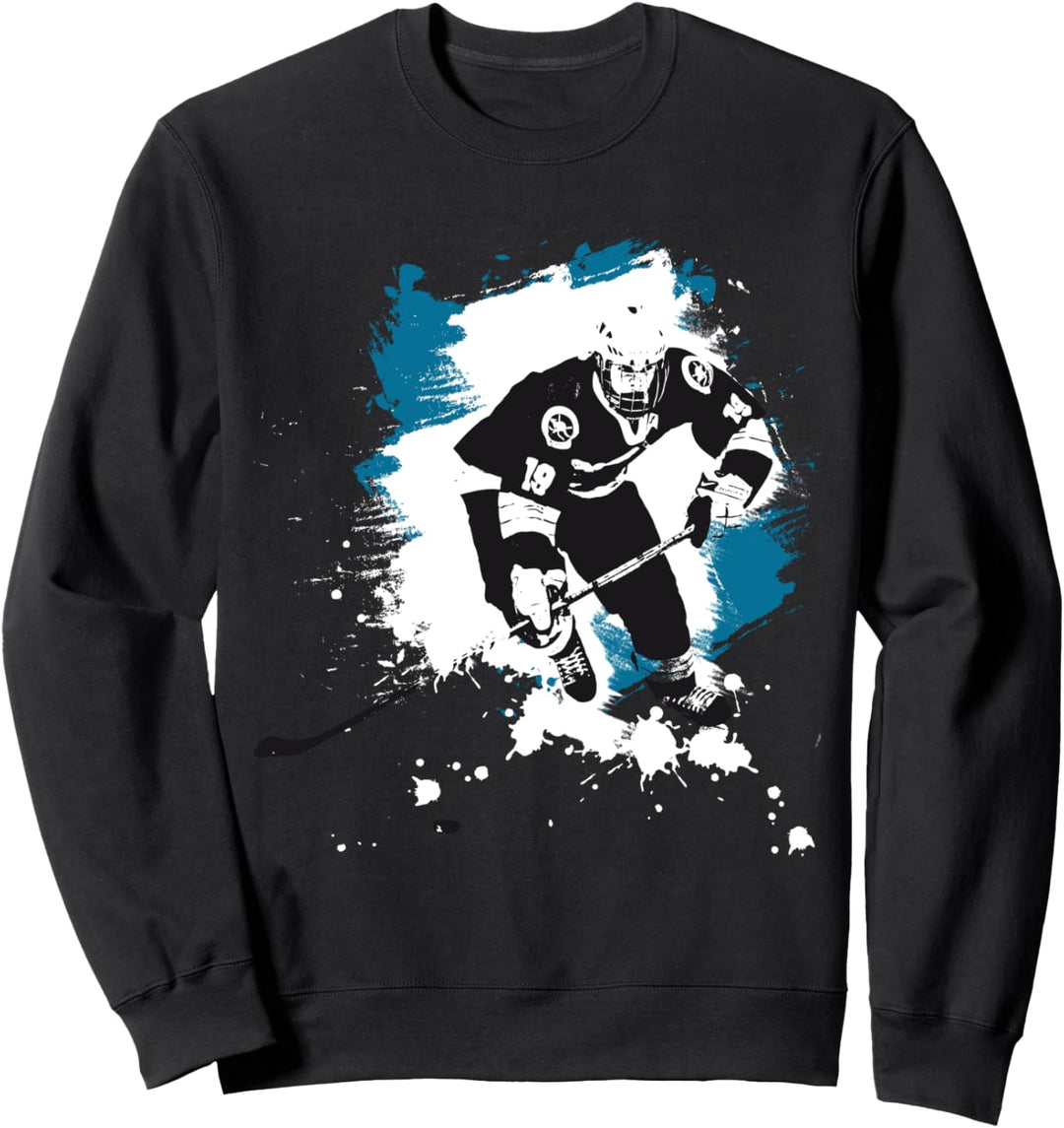 eishockey hockey player puck schläger angriff Sweatshirt