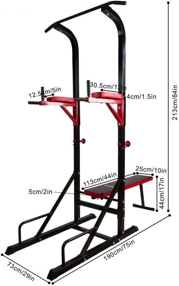 CCLIFE Power Tower Dip Station Klimmzugstange für Krafttrainingsgeräte für das
