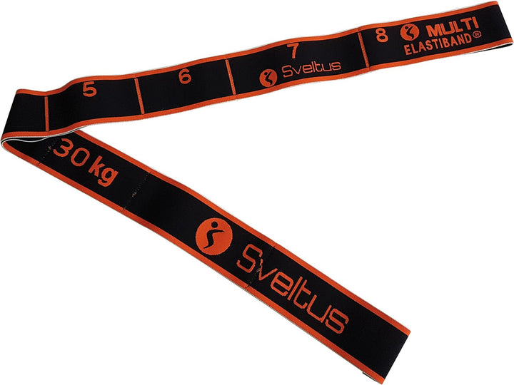 Sveltus Elastiband MULTI 30 kg 8 Griffschlaufen Fitnessband Widerstandstraining