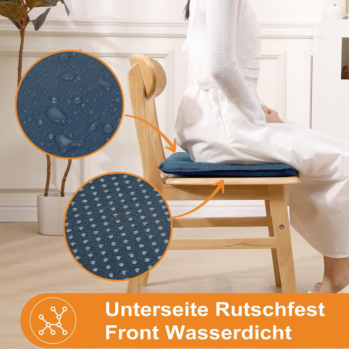 RACE LEAF 2er Set 40,5x40,5 cm Memory Foam Slow Rebound Sitzkissen Indoor Household Sitzkissen Wasse