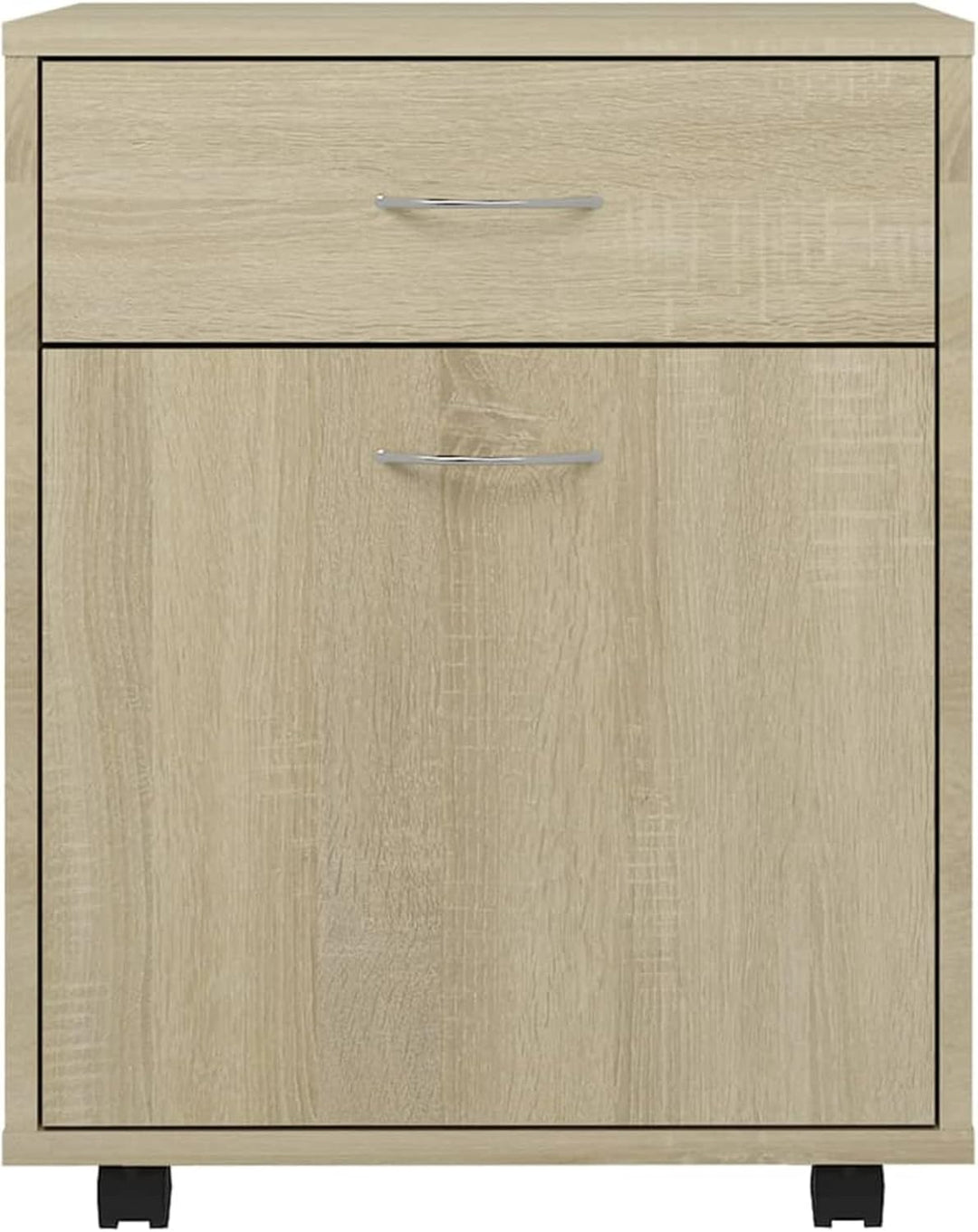 Homgoday Rollschrank Rollcontainer Schubladenschrank Aktenschrank Holzschrank Aufbewahrungsschrank m