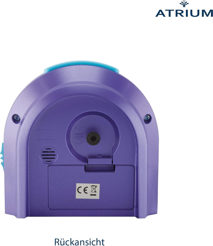 Atrium Kinderwecker Jugendwecker Analog Quarz mit Licht, Snooze &amp; schleichende Sekunde - leise ohne