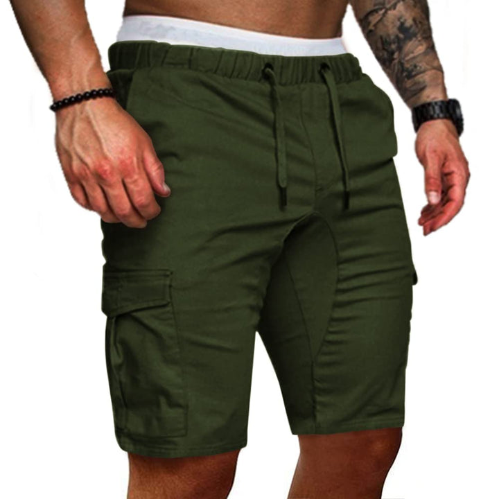 Cindeyar Herren Shorts Sommer Chino Jeans Kurze Hosen Stretch Jogger Cargo Shorts Slim-Fit M 175grün
