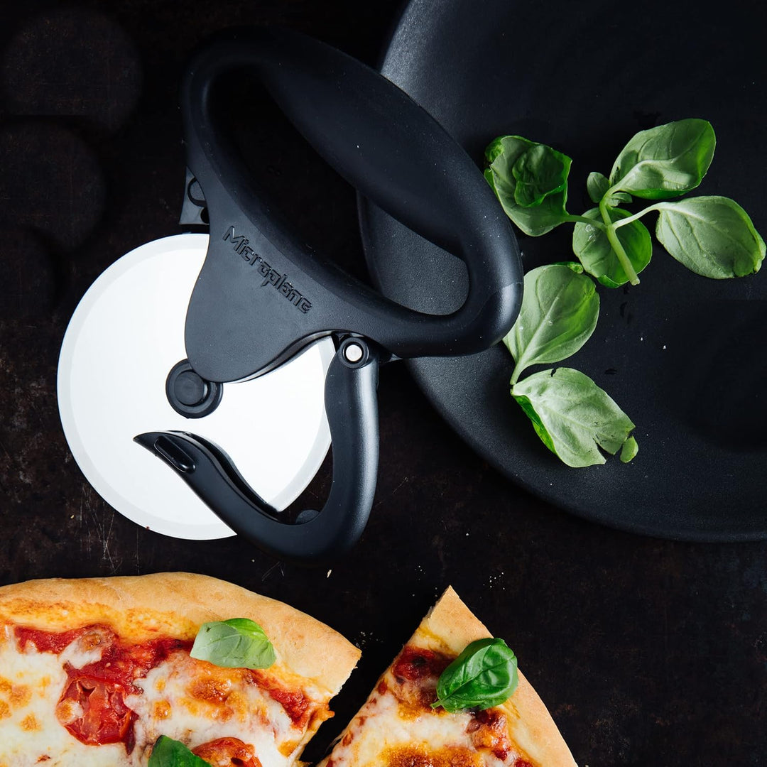 Microplane Pizza Schneider Rad Roller Edelstahl Schwarz Schwarz (Rad Roller), Schwarz (Rad Roller)