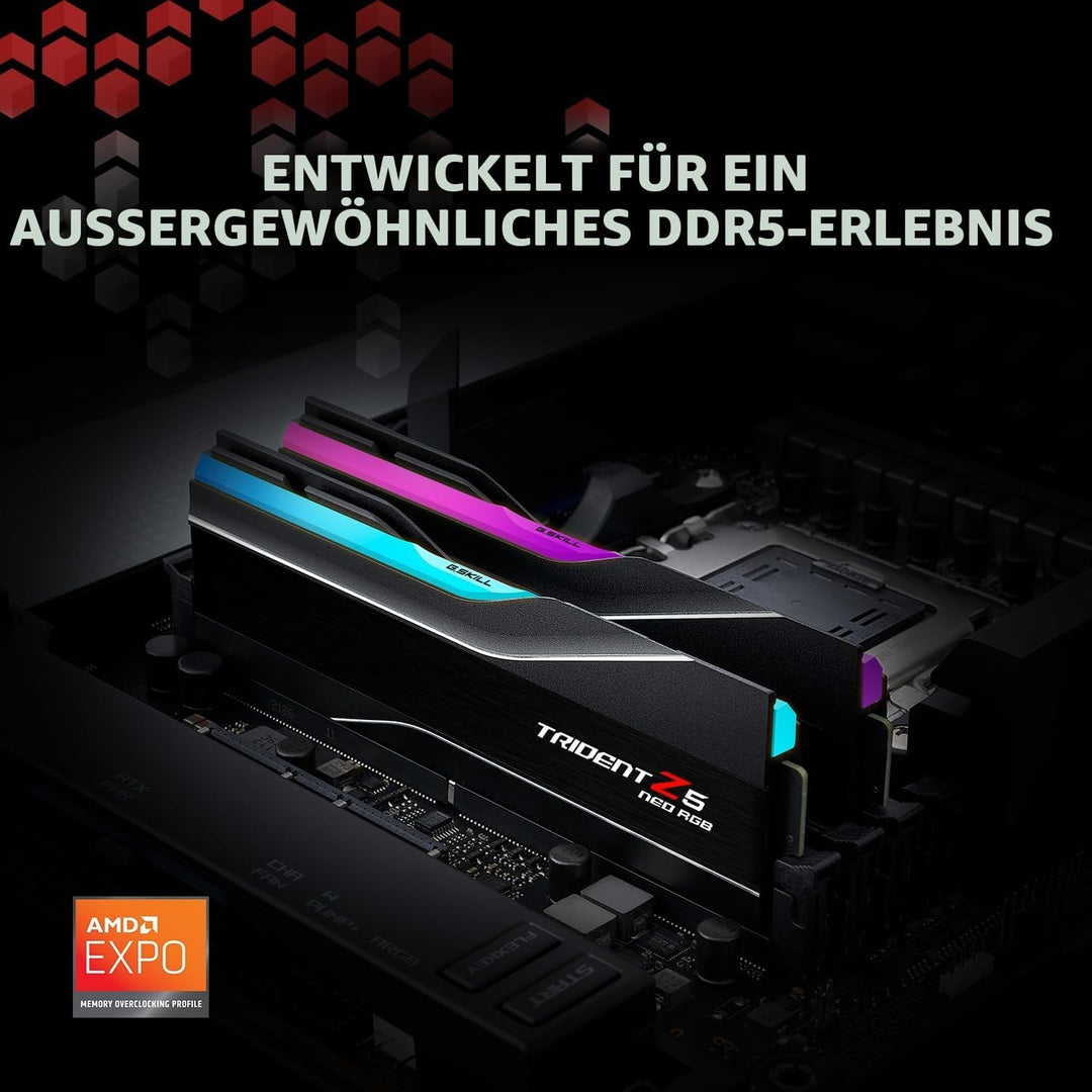 G.Skill Trident Z5 Neo RGB 32 GB. DDR5. 6000 MHz. PC/Server. Registered No. ECC No. 2x16 GB