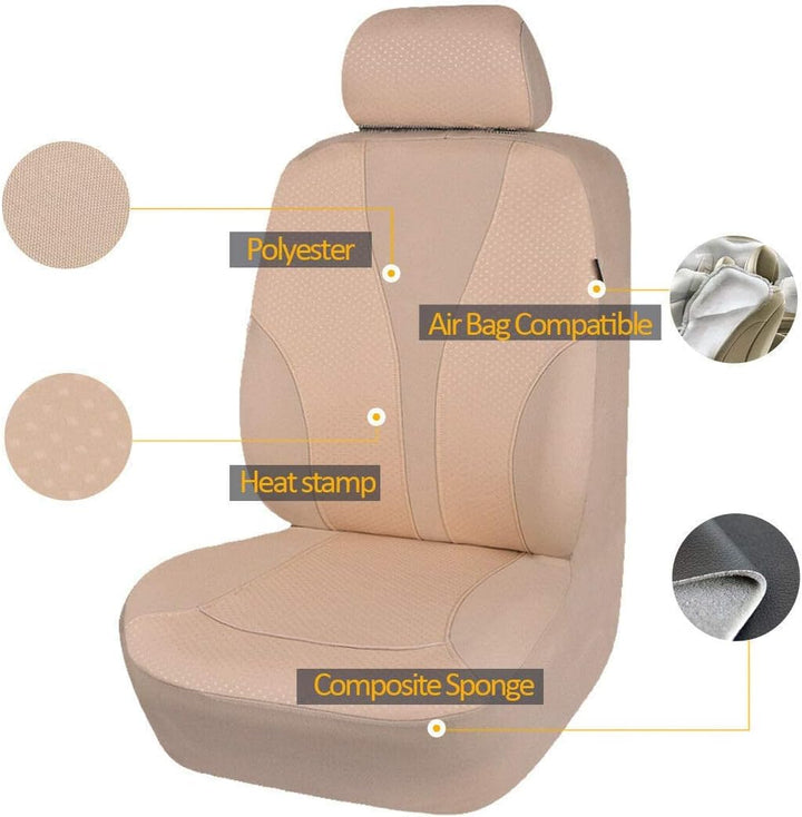 Flying Banner 9 Stück Autositzbezüge Komplettbezug Atmungsaktiver Verbundschwamm Polyestergewebe Bei