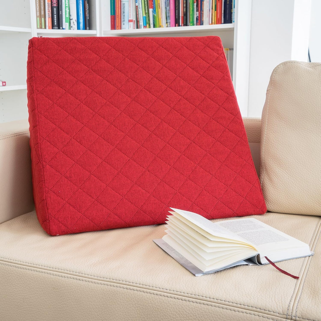 Sabeatex® Rückenkissen, Keilkissen für Couch und Sofa, Lesekissen für bequemes Sitzen. 5 Unifarben f