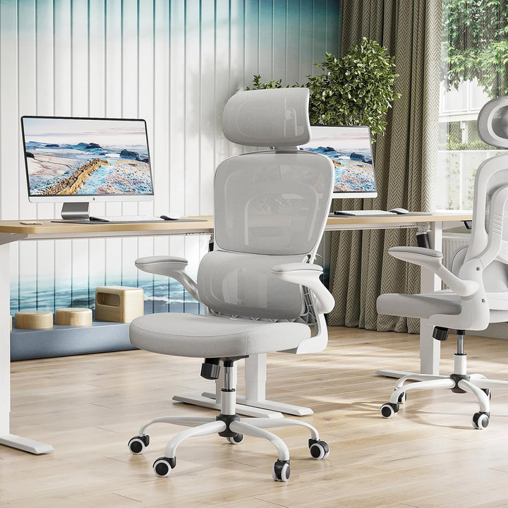 Farini Ergonomischer Stuhl Büro Computer Stuhl mit Rollen Schreibtisch für Bequemer Home Office Höhe