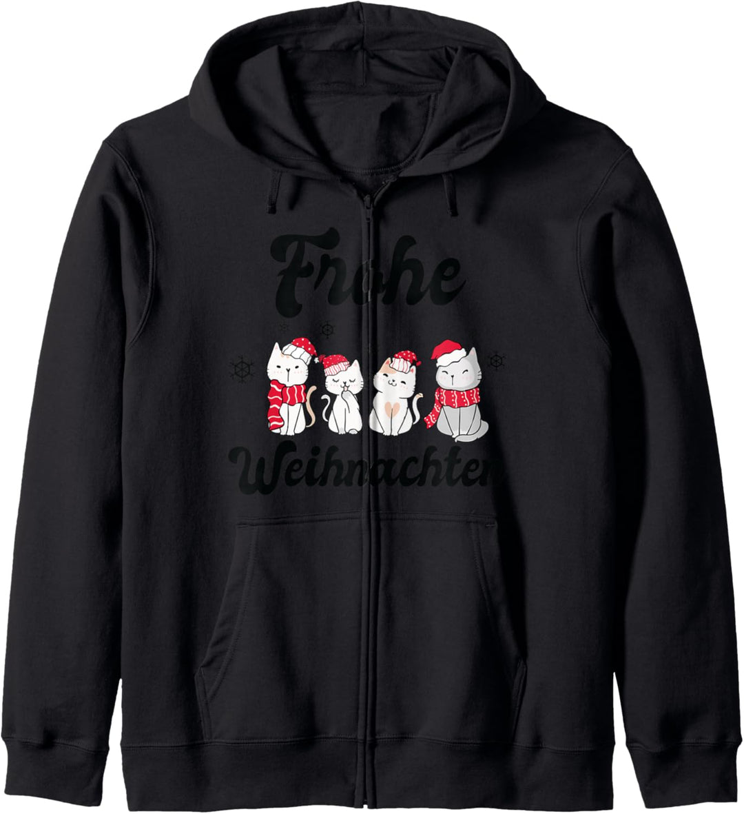 Weihnachten Weihnachtsmann Katzen Kapuzenjacke