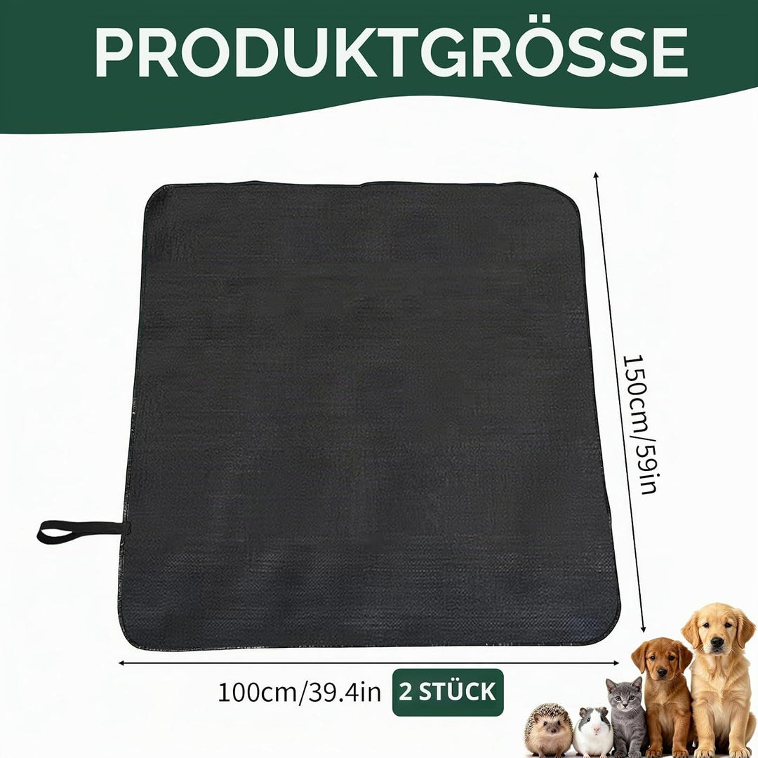 wasserdichte Haustier Laufgittermatte, 2 Stück wasserdichte Meerschweinchen Fussmatten 150 x 100 cm