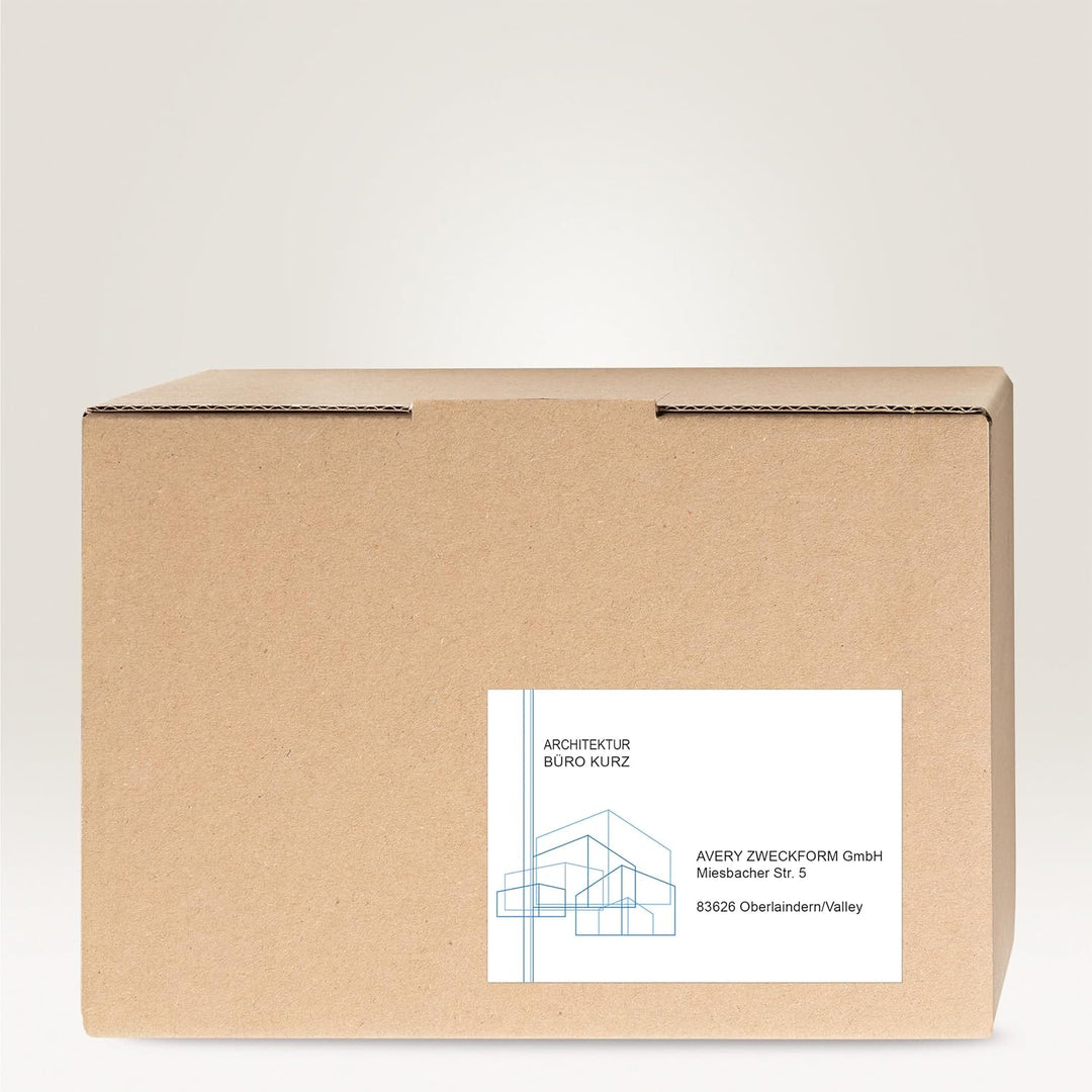 AVERY Zweckform 3655 Universal Etiketten (200 Klebeetiketten, 210x148mm auf A4, bedruckbare Versande
