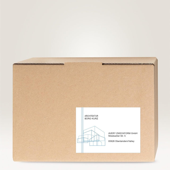 AVERY Zweckform 3655 Universal Etiketten (200 Klebeetiketten, 210x148mm auf A4, bedruckbare Versande
