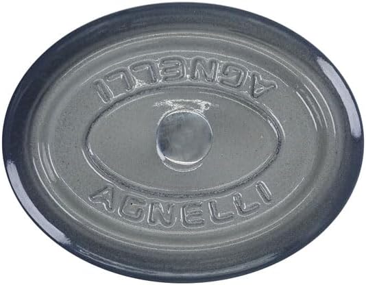 Pentole Agnelli Slowcook Ovale Auflaufform aus Gusseisen mit 2 Griffen, grau, 12 cm 12 x 9 Cm Grau,