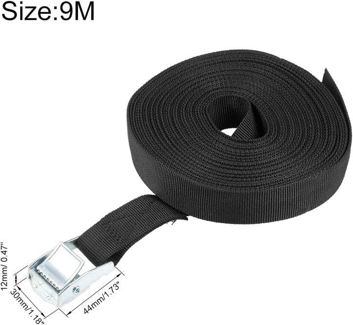 sourcing map 1 Packung Zurrgurt mit Nockenschnalle 9Mx25mm 80Kg Ladekappe Polypropylen für Transport