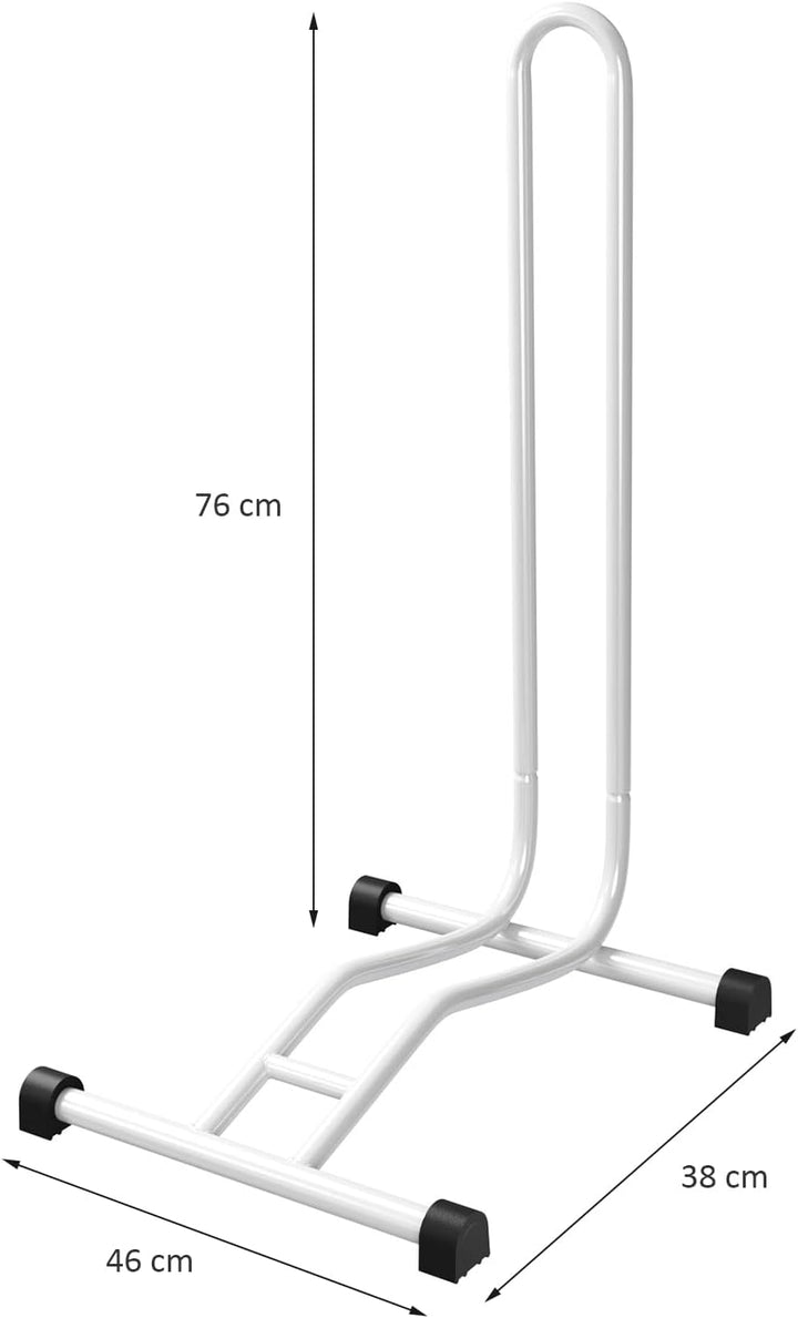 2 x WELLGRO® Fahrradständer - Stahl, sicherer Stand - Farbe weiss