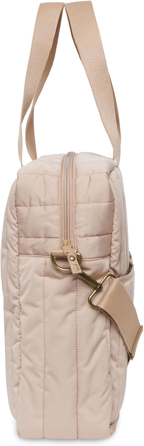 Jollein Wickeltasche Puffed Moos - Biscuit - Wasserabweisend - Kinderwagentasche - Babytasche Multif