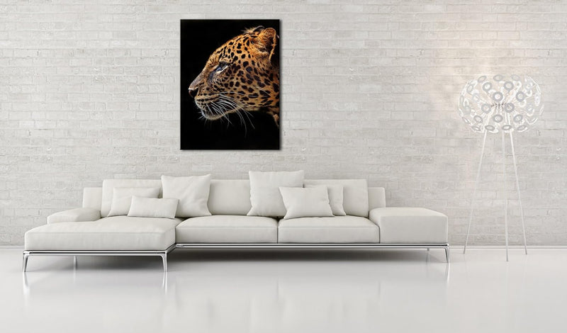 PICANOVA – Leopard 100x75cm – Premium Leinwanddruck – Kunstdruck Auf 2cm Holz-Keilrahmen Für Schlaf-