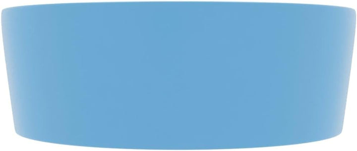 vidaXL Luxus Waschbecken mit Überlauf matt hellblau 36x13cm Keramik Hellblau, Matt, Hellblau, Matt