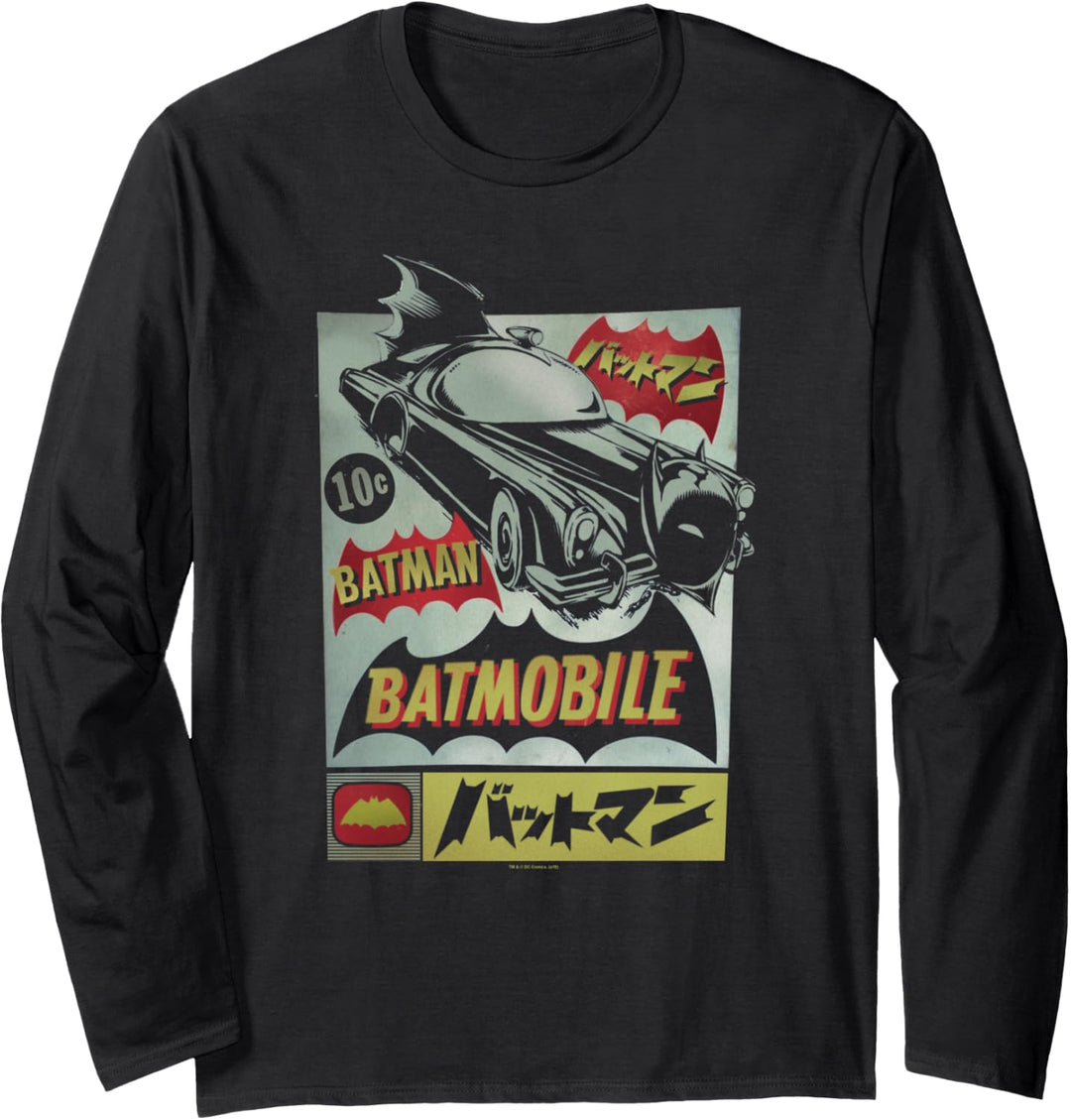 Batman Vintage Batmobile Ad Langarmshirt