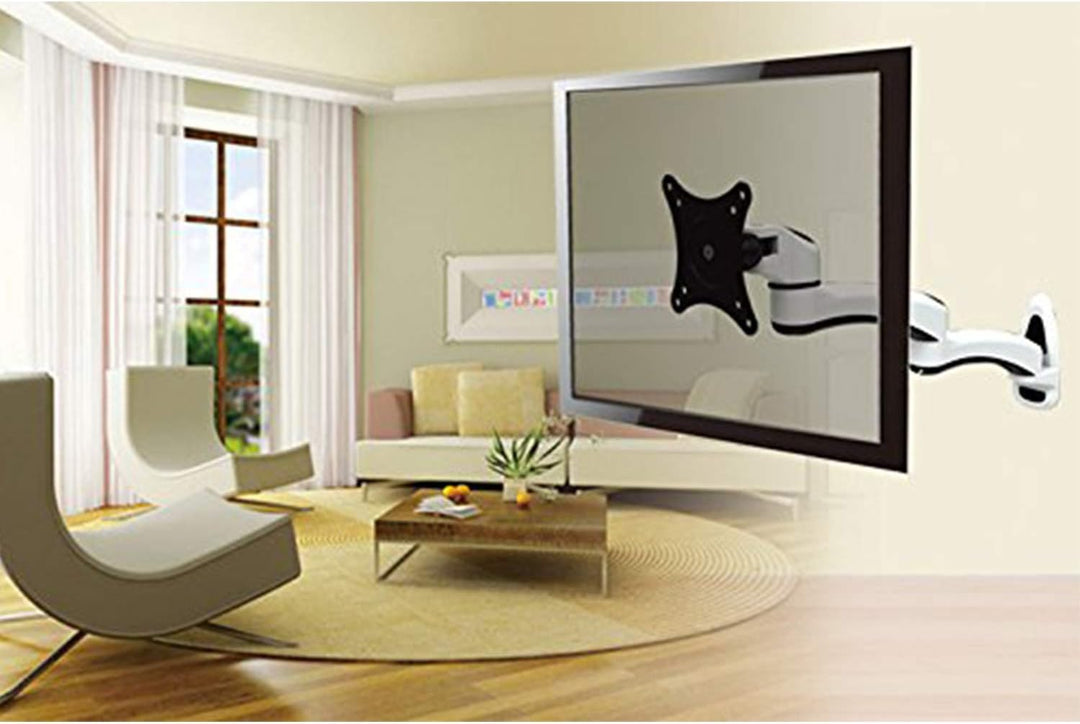 HFTEK® – Monitor TV Wand Halter Wandhalterung für Bildschirme von 15 bis 27 Zoll mit VESA 75/100 (HF