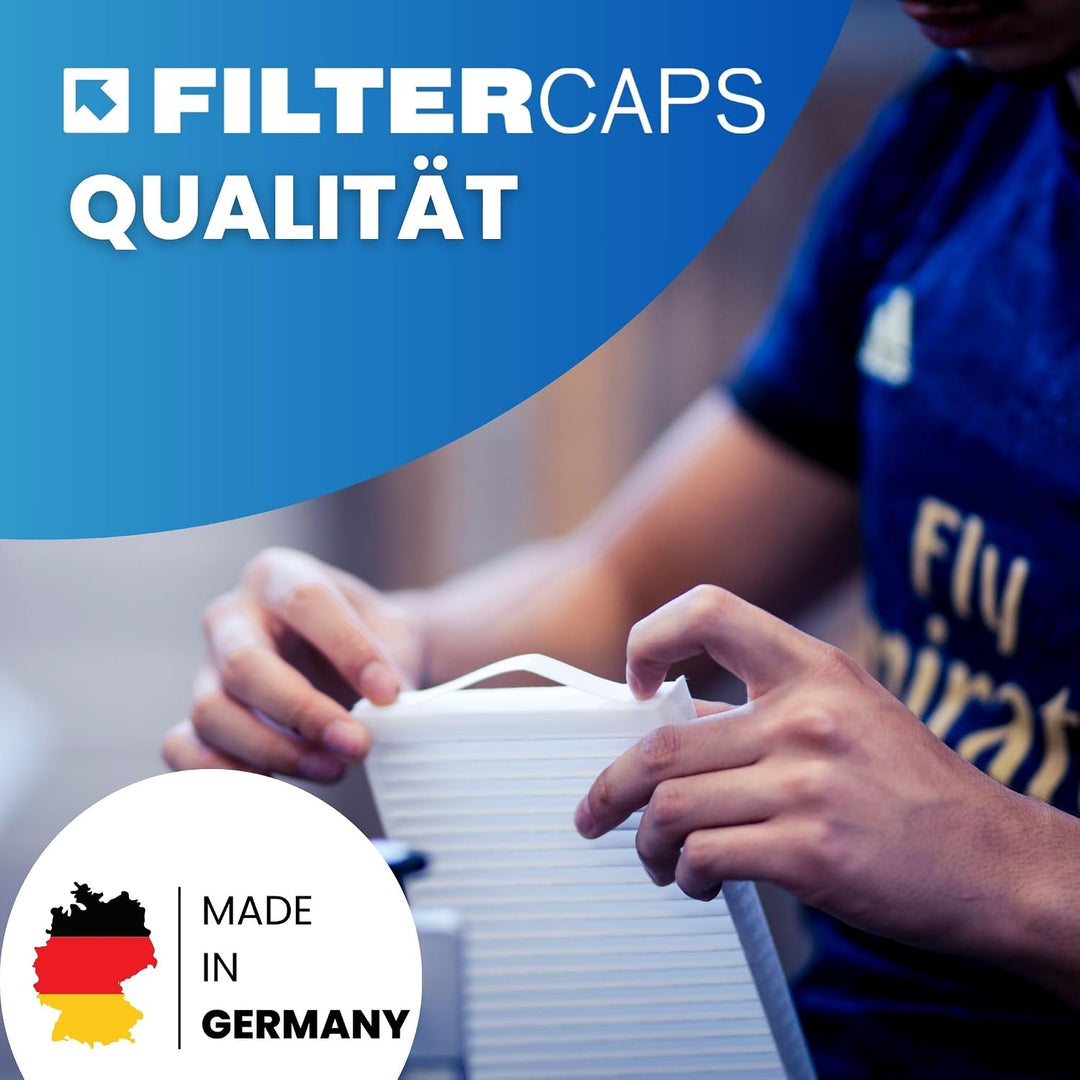FILTERCAPS Ersatzfilter für Vaillant RecoVAIR 260, 360 Ersatzfilterset G4+F7 AKTIVKOHLE, Ersetzt Fil
